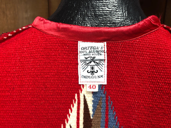 80s Ortega’s Red Chimayo Vest M