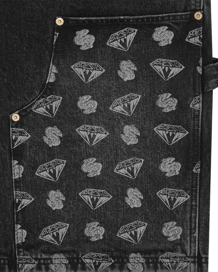 Diamonds & Dollars Denim Carpenter Short