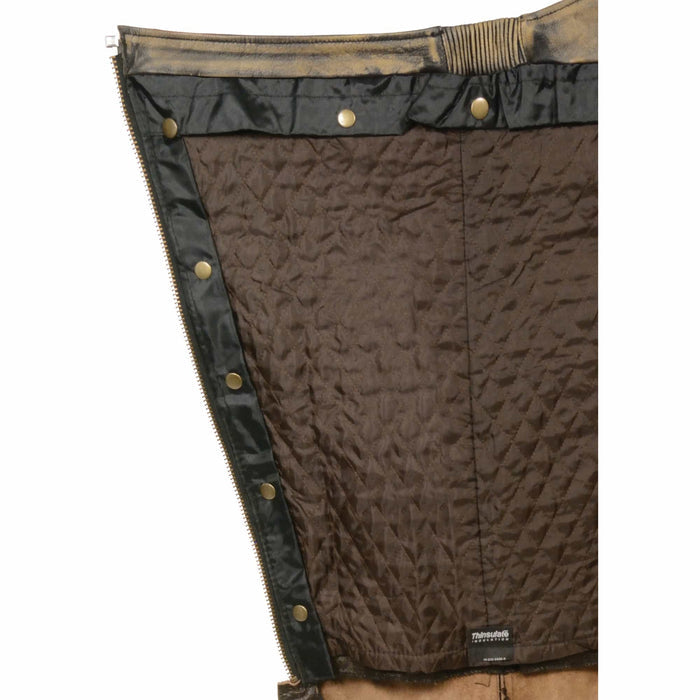 Distressed Chaps With Removable Liner: Premium Cowhide Leather 1