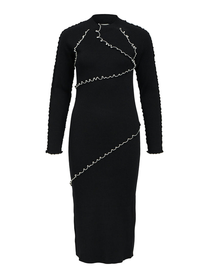 Jane Knit Dress (Black/Cloud Dancer)
