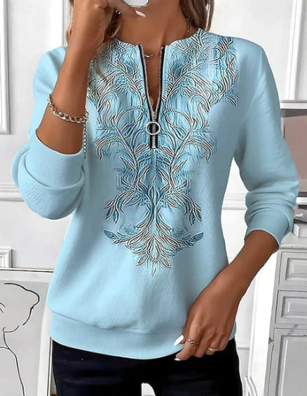 Light Blue Patterned / S
