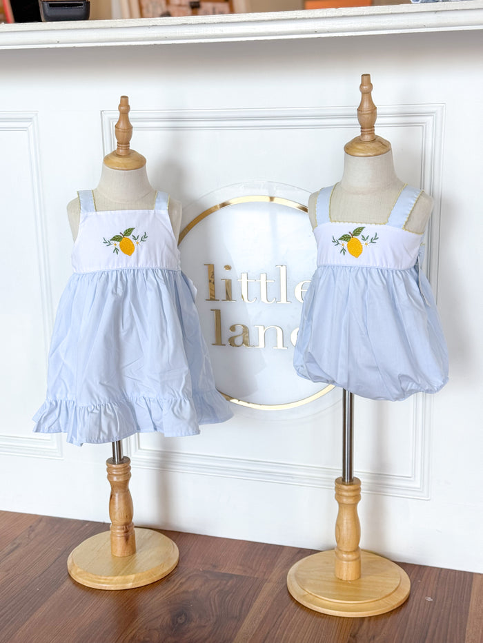 Lovely Lemon Yellow Trimmed Ruffle Sundress