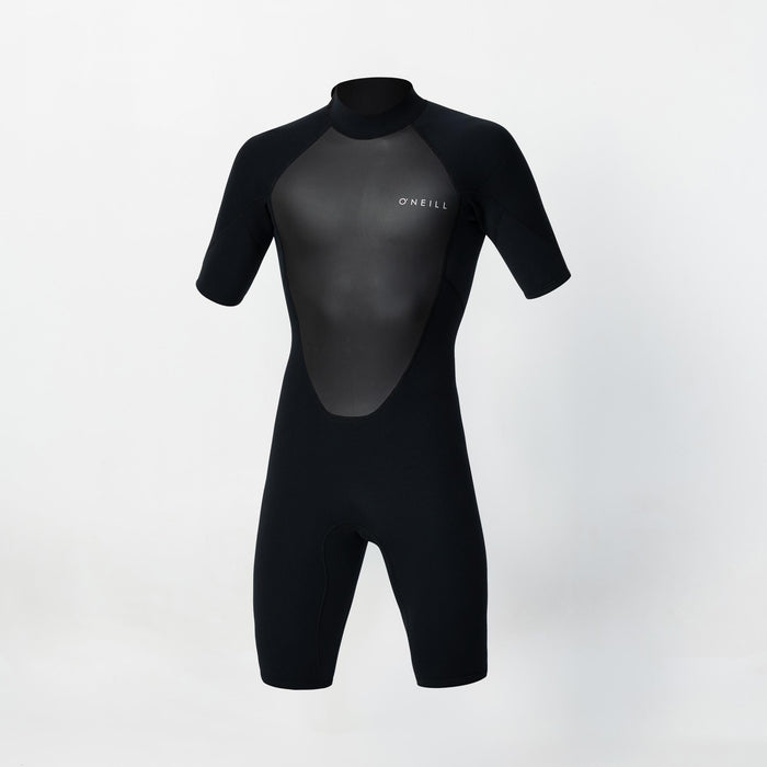 Men's Factor 2mm Short Sleeve Spring Suit Back Zip - Black