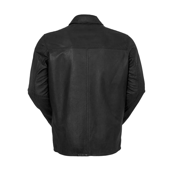 Men's Indiana Jacket: Features:
Sleek cowhide leather
Center zip classic style jacket
Two front pockets and one interior sna