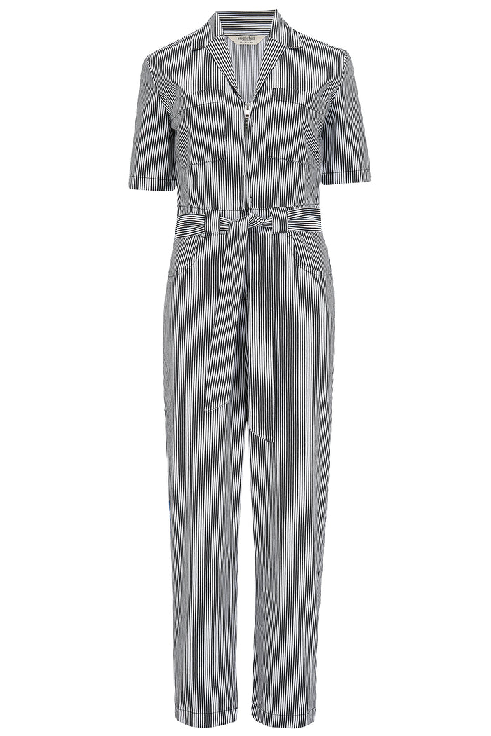 Meredith Boilersuit (Monochrome Stripe)