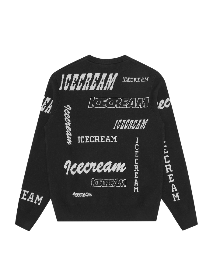 Multi Logo Knit Crewneck