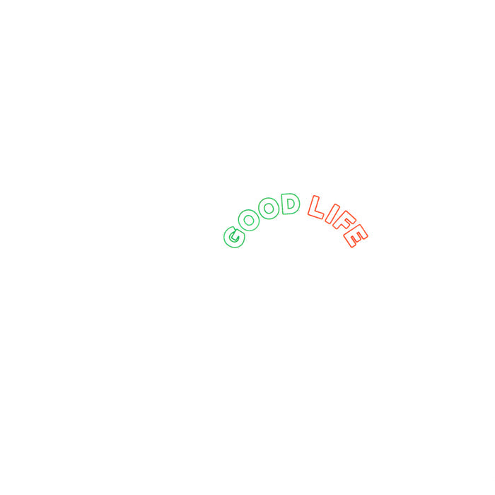 Neon Good Life Back Print - Tshirt - White