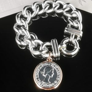 Penny Coin Bracelet - Silver