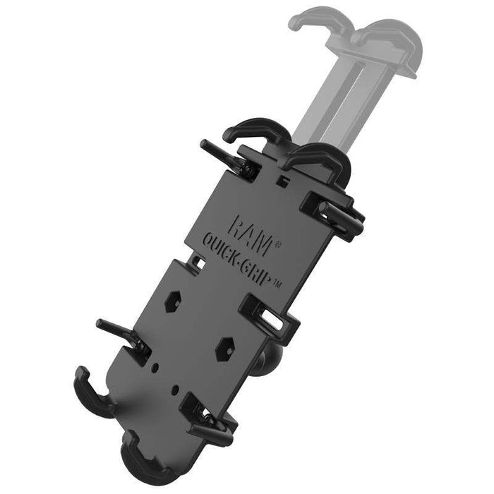 Ram Quick Grip Mount With 1" Ball Small Phones: FEATURES
Spring-loaded holder features adjustable side supports that provid