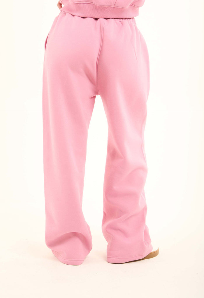 Relaxed Wide-Leg Pants with Embroidered Butterflies