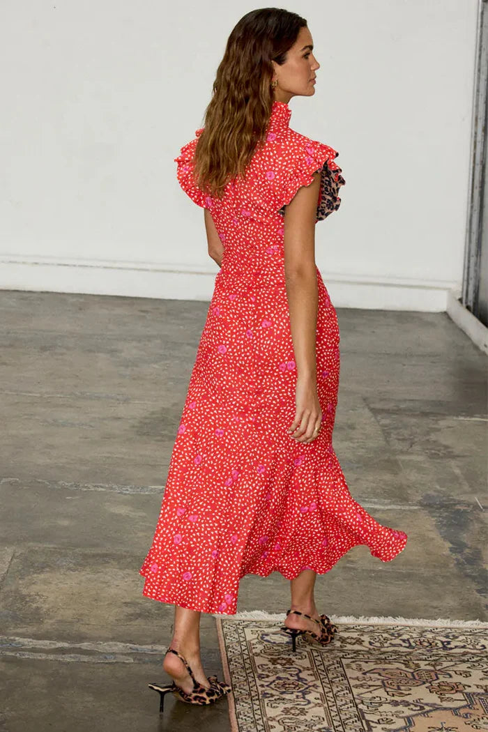 Remi Dress (Red Floral)