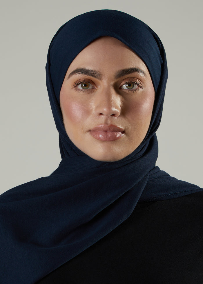 Tie Back Hijab Navy