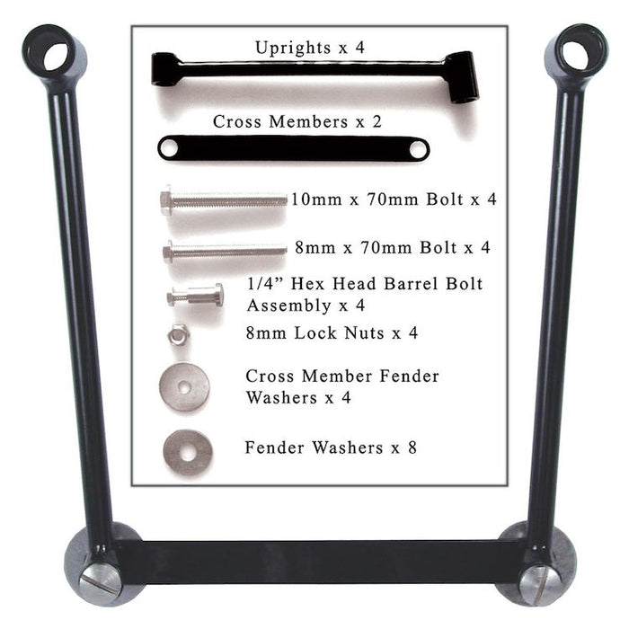 Universal Saddlebag Hard Mount Black: Willie & Max Universal Saddlebag Mount Kit
The Willie & Max Universal Saddlebag
