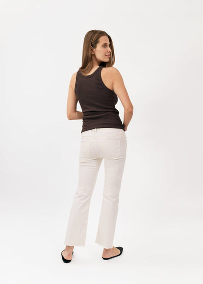 02 Flare Raw Hem - White - Ilouity