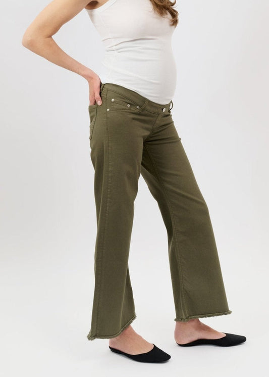 03 Wide Raw Hem - Army Green - Ilouity