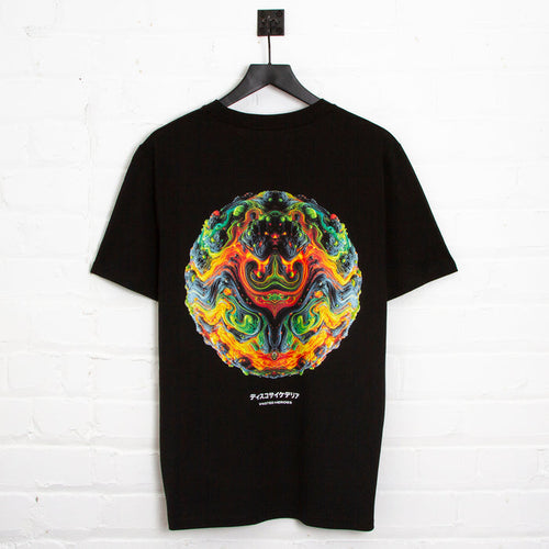 042 Disco Psychedelia Back Print - Tshirt - Black