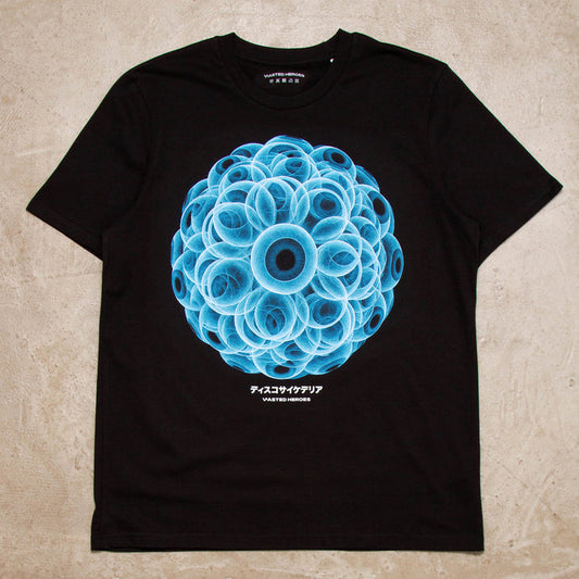 047 Disco Psychedelia Front Print - Tshirt - Black