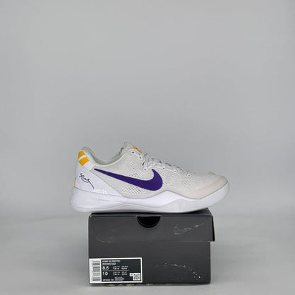 NIKE KOBE 8 PROTRO LAKERS HOME HF9550-100 SIZE 8.5/10W