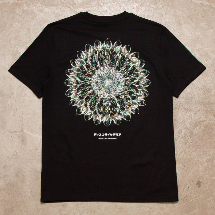 052 Orb Disco Psychedelia Back Print - Tshirt - Black