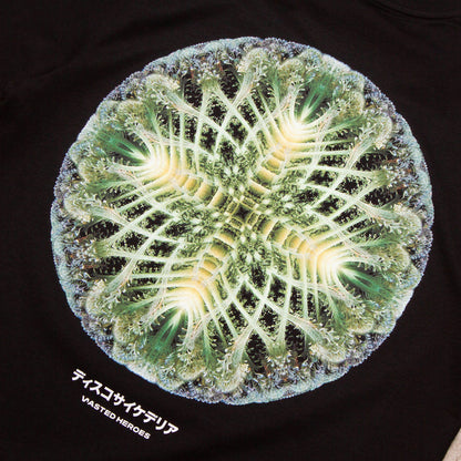 055 Orb Disco Psychedelia Back Print - Tshirt - Black
