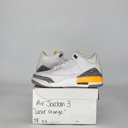 AIR JORDAN 3 LASER ORANGE W CK9246-108 SIZE 5.5/7W GS