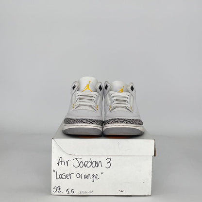 AIR JORDAN 3 LASER ORANGE W CK9246-108 SIZE 5.5/7W GS