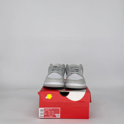 NIKE DUNK LOW LIGHT SILVER CORDUROY FN7658-100 SIZE 6.5/8W GS