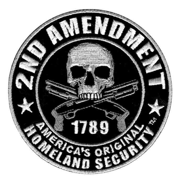 2nd Amendment Patch: 2nd Amendment America's Original Homeland Security Embroidered 9" x 9" Patch