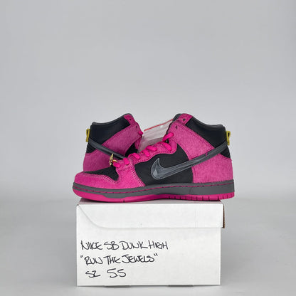 NIKE SB DUNK HIGH RUN THE JEWELS DX4356-600 SIZE 5.5/7W
