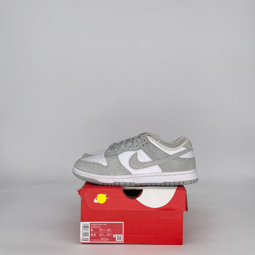 NIKE DUNK LOW LIGHT SILVER CORDUROY FN7658-100 SIZE 6.5/8W GS