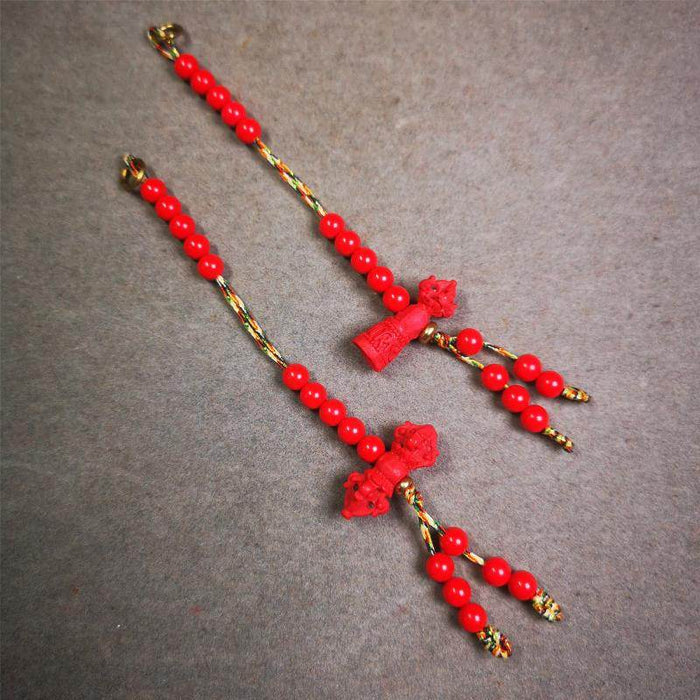 5mm Red Cinnabar Prayer Bead Counters - Tibetan Buddhist art, view 5