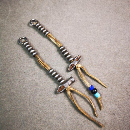 6mm Cold Iron Prayer Bead Counters with Dorje Bell Pendant - Tibetan Buddhist art, view 6