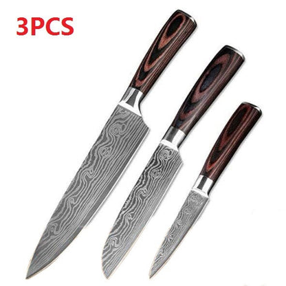 Chef knife close-up – polished spine and steel bolster