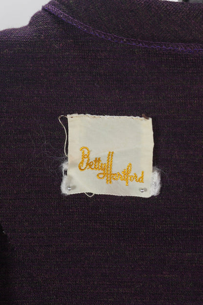 70s Betty Hartford Plum Dress       M