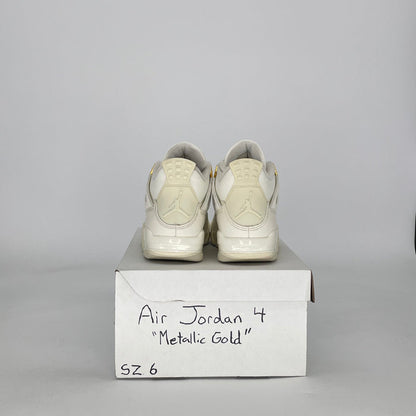 AIR JORDAN 4 METALLIC GOLD AQ9129-170 SIZE 6/7.5W GS