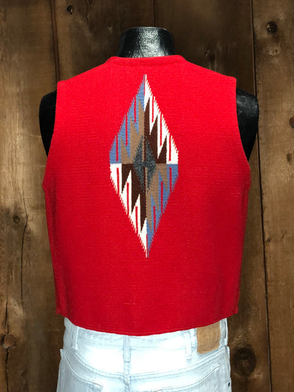 80s Ortega’s Red Chimayo Vest         M