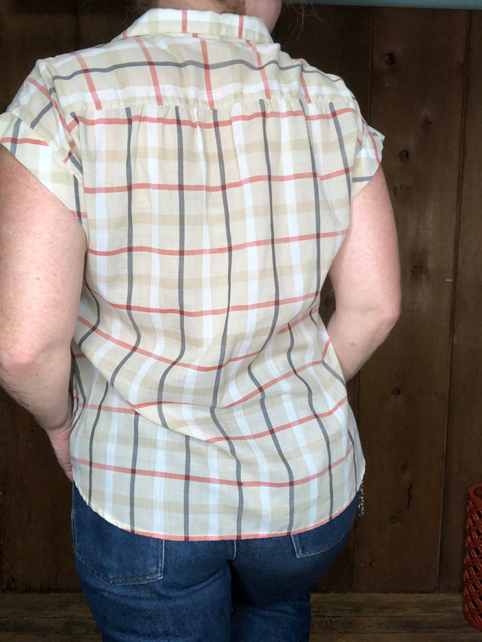 90s Shirt Stop Plaid Top    L
