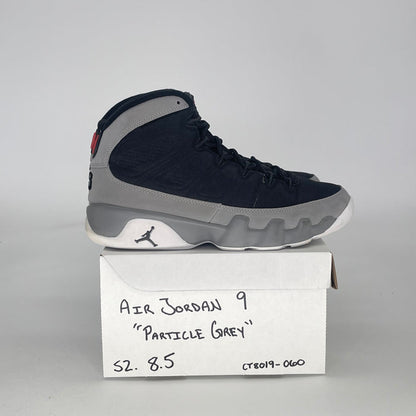 AIR JORDAN 9 PARTICLE GREY CT8019-060 SIZE 8.5/10W