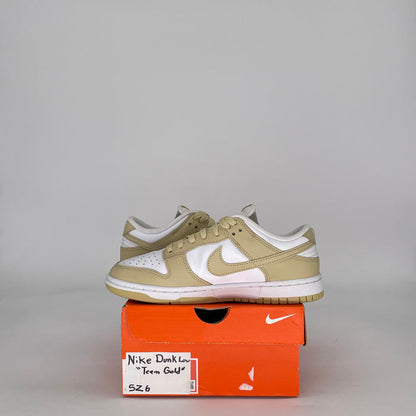 NIKE DUNK LOW TEAM GOLD DV0833-100 SIZE 6/7.5W GS