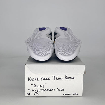 NIKE KOBE 9 EM LOW PROTRO BLACK UNIVERSITY GOLD IH1401-002 SIZE 13/14.5W