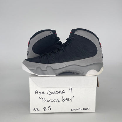 AIR JORDAN 9 PARTICLE GREY CT8019-060 SIZE 8.5/10W