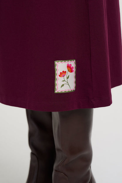 Abella Midi Dress (Wine)