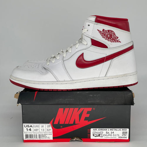 AIR JORDAN 1 METALLIC RED 555088-103 SIZE 14/15.5W