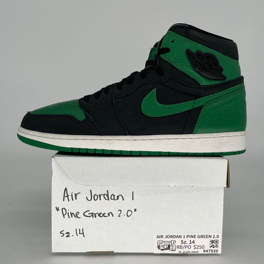 AIR JORDAN 1 PINE GREEN BLACK 555088-030 SIZE 14/15.5W