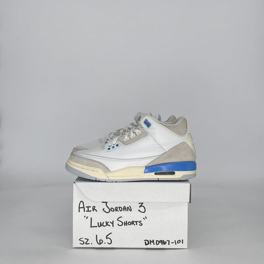 AIR JORDAN 3 LUCKY SHORTS DM0967-101 SIZE 6.5/8W GS