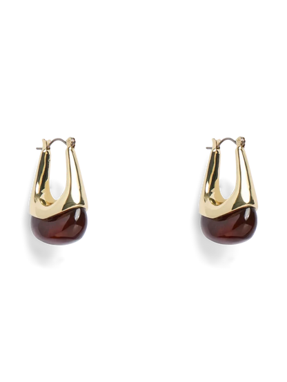 Alice Earrings (Gold/Brown)