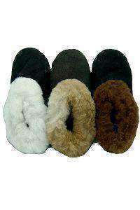 Alpaca Leather Bootie Slippers with Fur Lining-Apparel-Alpaca Direct-Alpaca Direct
