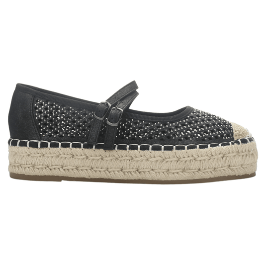 Alpargata Negro Mujer Casual Chalada Tap-50 Zapatos Planos Comfort Chalada
