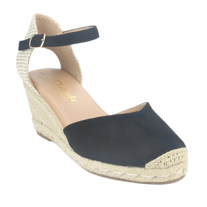 Alpargatas Chalada Mujer Penny-2 Negro Plataforma Tacones Altos Chalada