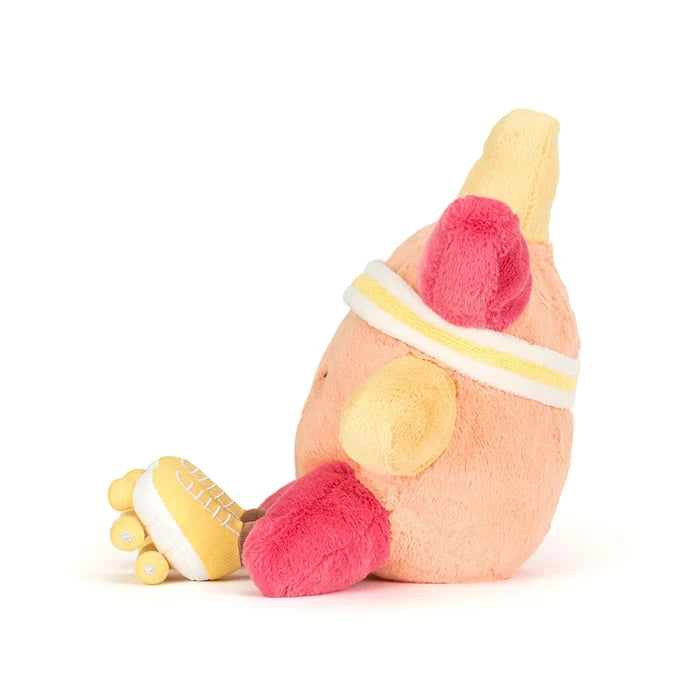 Plush toy viewed from the side